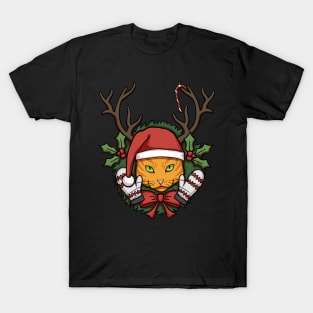 Ginger Christmas Cat T-Shirt